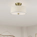 Livex Lighting - 52133-01 - Two Light Semi-Flush Mount - Monroe - Antique Brass