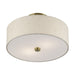 Livex Lighting - 52134-01 - Two Light Semi-Flush Mount - Monroe - Antique Brass