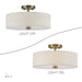 Livex Lighting - 52135-01 - Three Light Semi-Flush Mount - Monroe - Antique Brass