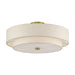 Livex Lighting - 52139-01 - Five Light Semi-Flush Mount - Monroe - Antique Brass