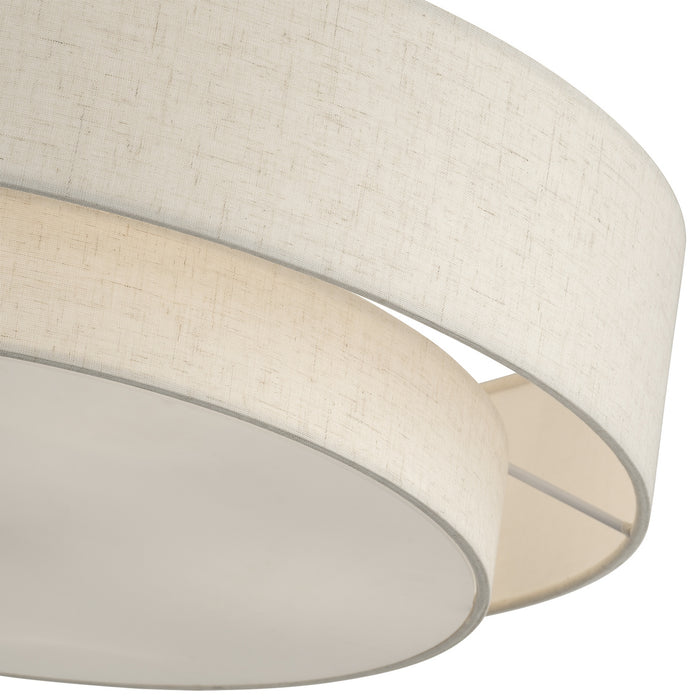 Livex Lighting - 52139-01 - Five Light Semi-Flush Mount - Monroe - Antique Brass