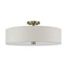Livex Lighting - 52141-01 - Five Light Semi-Flush Mount - Monroe - Antique Brass