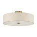 Livex Lighting - 52141-01 - Five Light Semi-Flush Mount - Monroe - Antique Brass