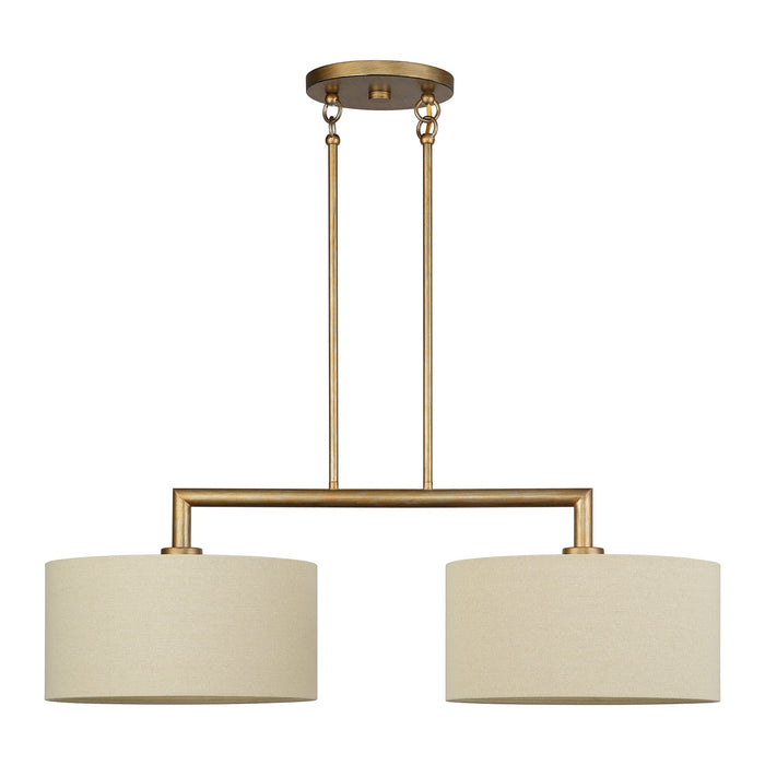 Livex Lighting - 52262-48 - Two Light Linear Chandelier - Bellingham - Antique Gold Leaf