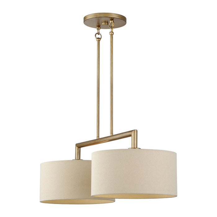 Livex Lighting - 52262-48 - Two Light Linear Chandelier - Bellingham - Antique Gold Leaf