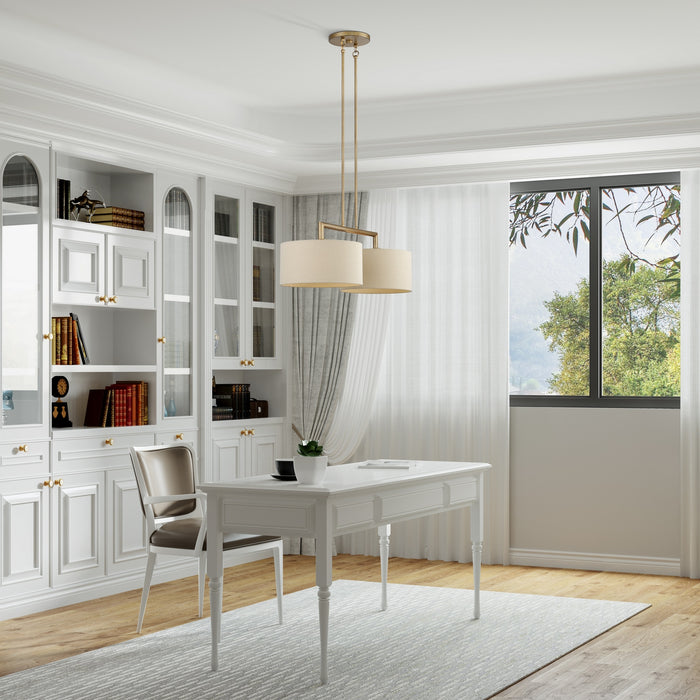 Livex Lighting - 52262-48 - Two Light Linear Chandelier - Bellingham - Antique Gold Leaf