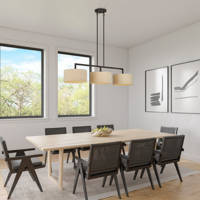 Livex Lighting - 52263-07 - Three Light Linear Chandelier - Bellingham - Bronze