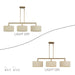 Livex Lighting - 52263-48 - Three Light Linear Chandelier - Bellingham - Antique Gold Leaf
