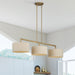 Livex Lighting - 52263-48 - Three Light Linear Chandelier - Bellingham - Antique Gold Leaf