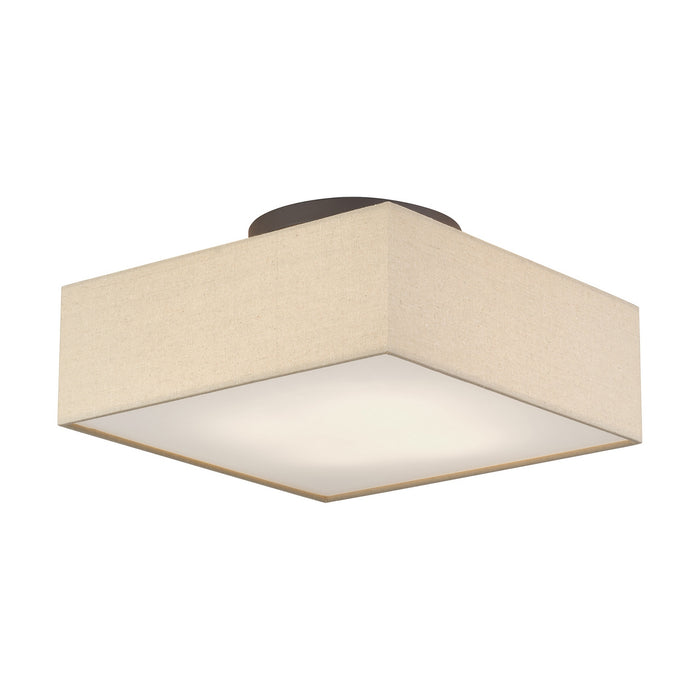 Livex Lighting - 52273-07 - Four Light Semi-Flush Mount - Summit - Bronze