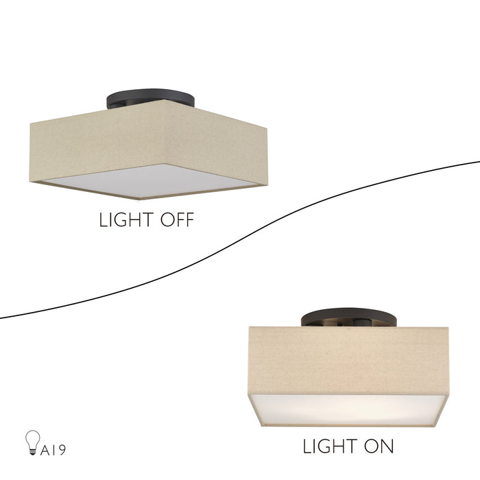 Livex Lighting - 52273-07 - Four Light Semi-Flush Mount - Summit - Bronze