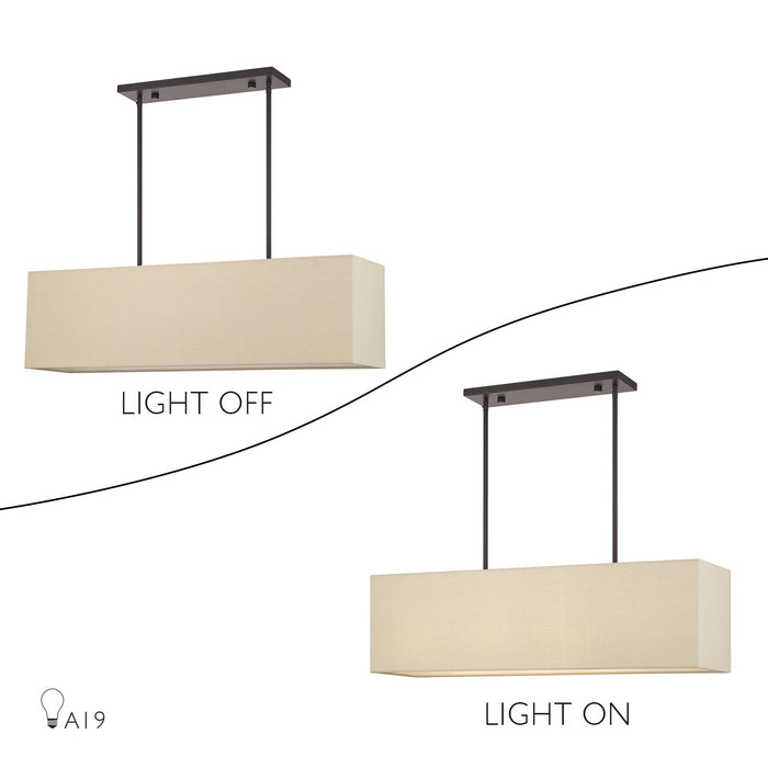 Livex Lighting - 52276-07 - Four Light Linear Chandelier - Summit - Bronze