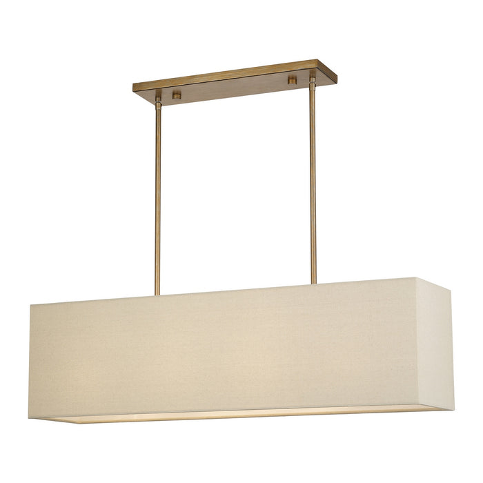 Livex Lighting - 52276-48 - Four Light Linear Chandelier - Summit - Antique Gold Leaf