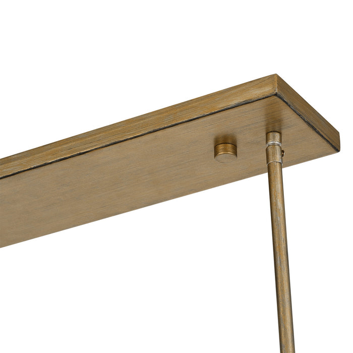 Livex Lighting - 52276-48 - Four Light Linear Chandelier - Summit - Antique Gold Leaf