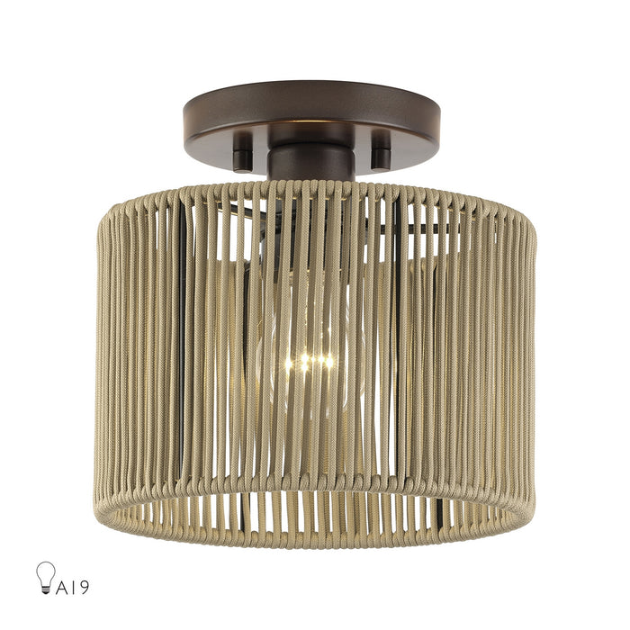 Livex Lighting - 53141-92 - One Light Semi-Flush Mount - Acordia - English Bronze