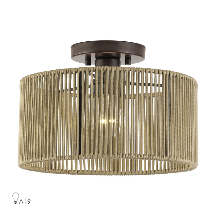 Livex Lighting - 53142-92 - One Light Semi-Flush Mount - Acordia - English Bronze