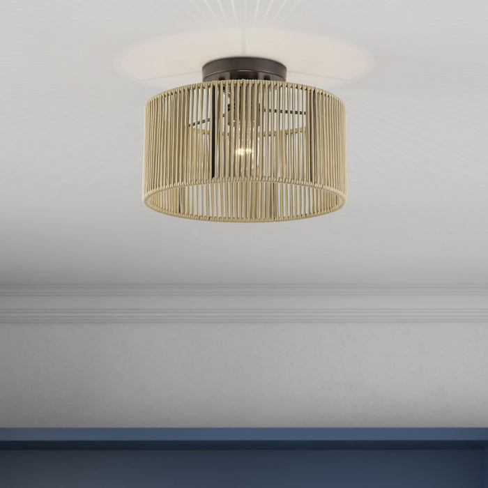 Livex Lighting - 53142-92 - One Light Semi-Flush Mount - Acordia - English Bronze