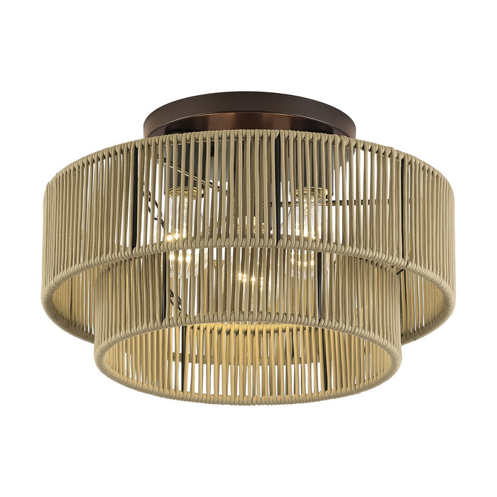 Livex Lighting - 53143-92 - Three Light Semi-Flush Mount - Acordia - English Bronze