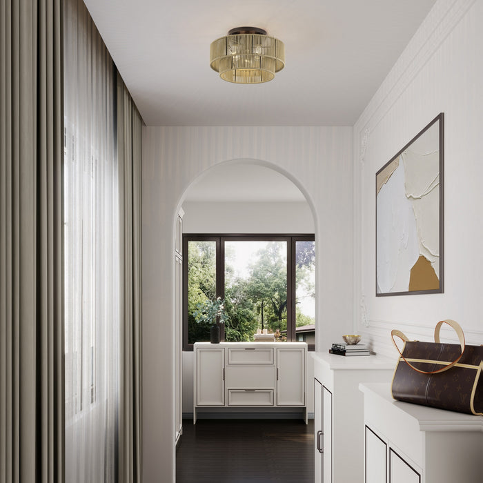 Livex Lighting - 53143-92 - Three Light Semi-Flush Mount - Acordia - English Bronze