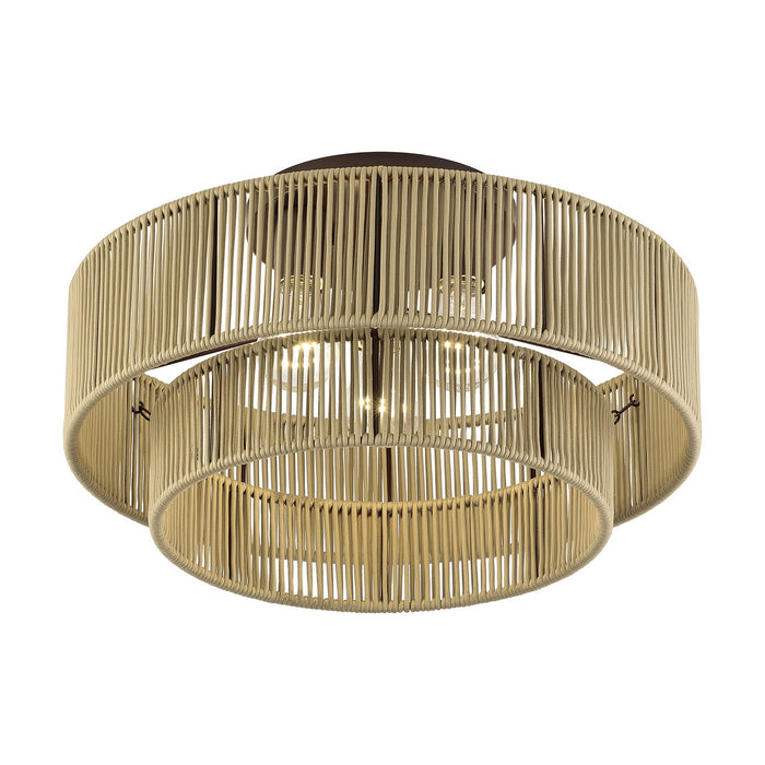 Livex Lighting - 53144-92 - Three Light Semi-Flush Mount - Acordia - English Bronze
