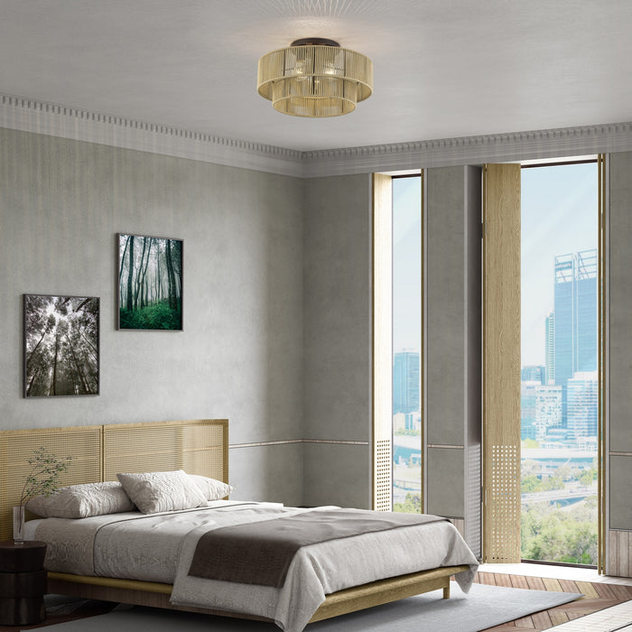 Livex Lighting - 53144-92 - Three Light Semi-Flush Mount - Acordia - English Bronze