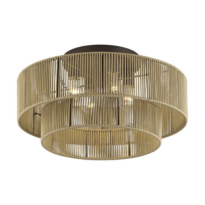 Livex Lighting - 53145-92 - Four Light Semi-Flush Mount - Acordia - English Bronze