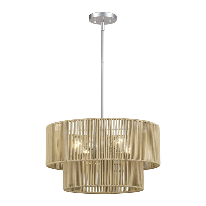 Livex Lighting - 53154-81 - Four Light Chandelier - Acordia - Painted Nickel