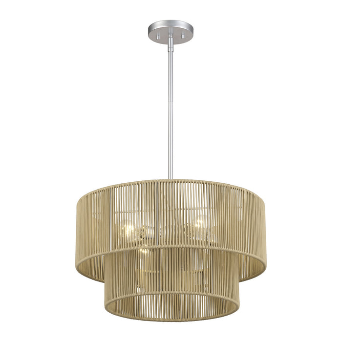 Livex Lighting - 53154-81 - Four Light Chandelier - Acordia - Painted Nickel