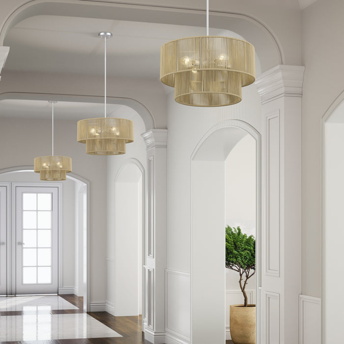 Livex Lighting - 53154-81 - Four Light Chandelier - Acordia - Painted Nickel