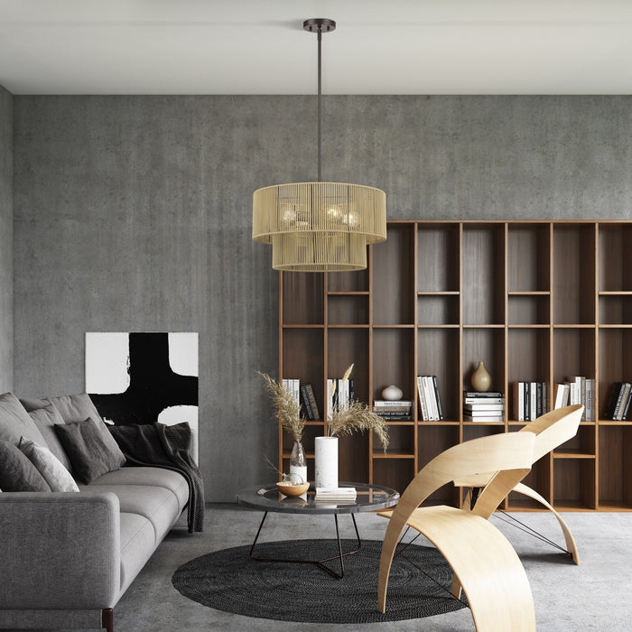 Livex Lighting - 53154-92 - Four Light Chandelier - Acordia - English Bronze