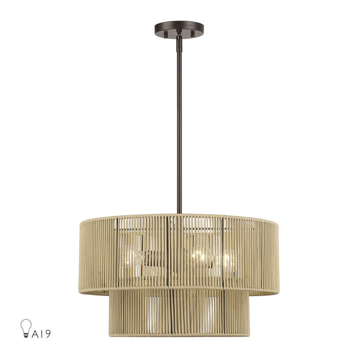 Livex Lighting - 53154-92 - Four Light Chandelier - Acordia - English Bronze