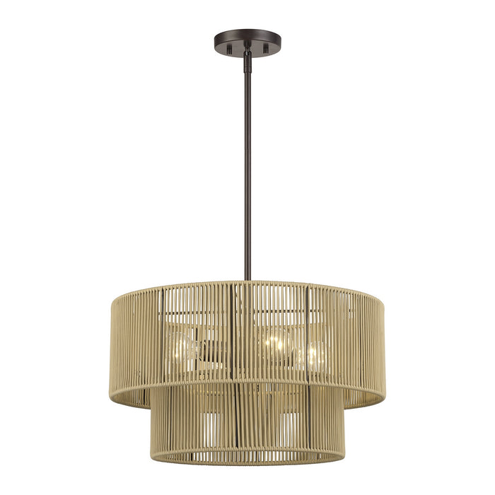 Livex Lighting - 53154-92 - Four Light Chandelier - Acordia - English Bronze