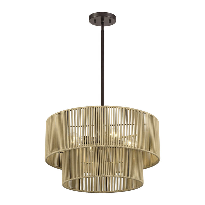 Livex Lighting - 53154-92 - Four Light Chandelier - Acordia - English Bronze