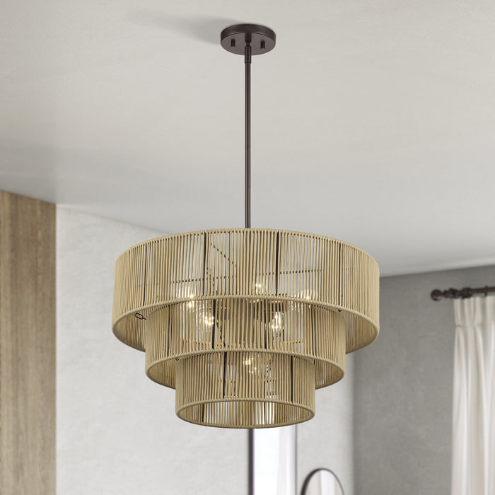 Livex Lighting - 53156-92 - Six Light Chandelier - Acordia - English Bronze