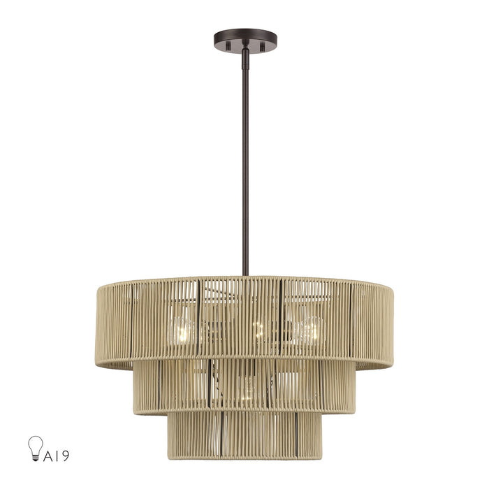 Livex Lighting - 53156-92 - Six Light Chandelier - Acordia - English Bronze