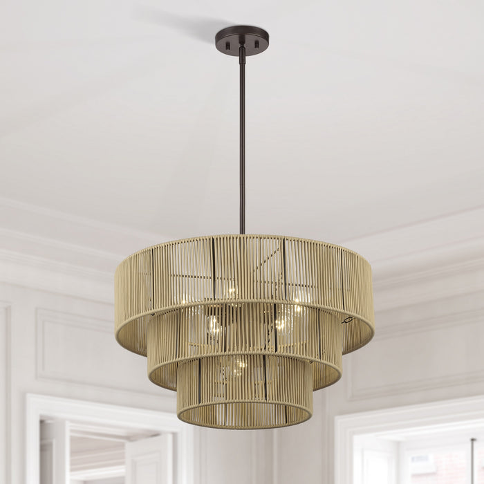 Livex Lighting - 53156-92 - Six Light Chandelier - Acordia - English Bronze