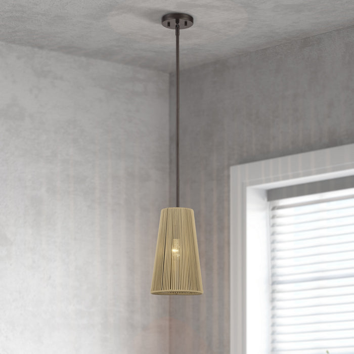 Livex Lighting - 53158-92 - One Light Pendant - Florell - English Bronze