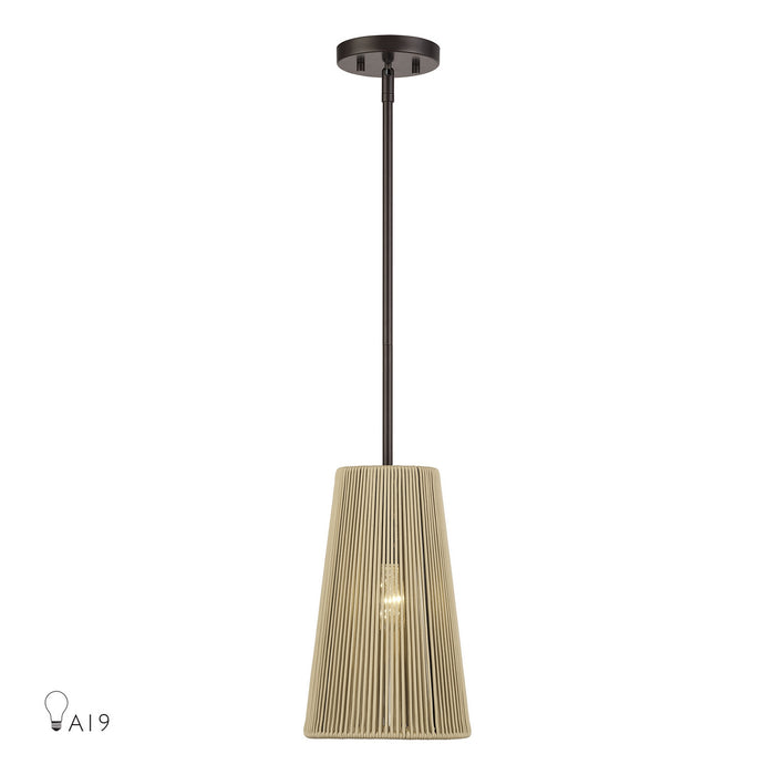 Livex Lighting - 53158-92 - One Light Pendant - Florell - English Bronze