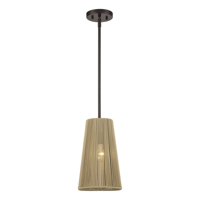 Livex Lighting - 53158-92 - One Light Pendant - Florell - English Bronze
