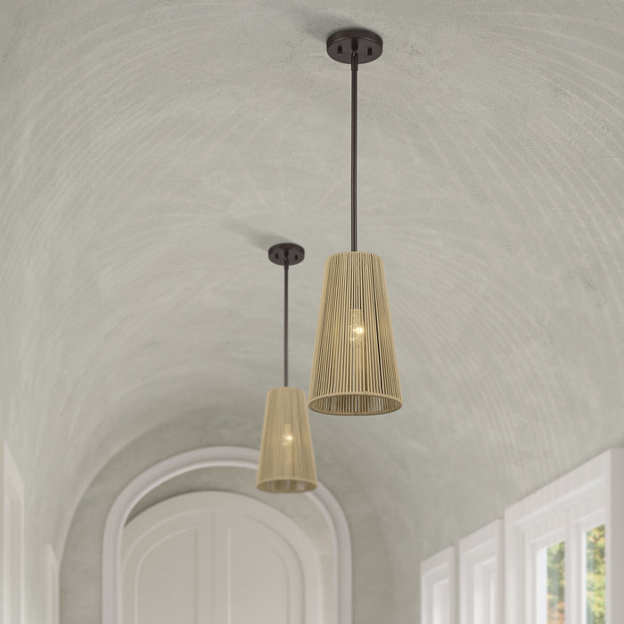 Livex Lighting - 53158-92 - One Light Pendant - Florell - English Bronze