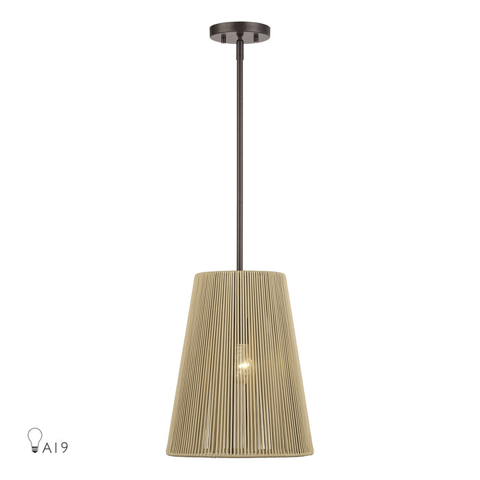 Livex Lighting - 53159-92 - One Light Pendant - Florell - English Bronze