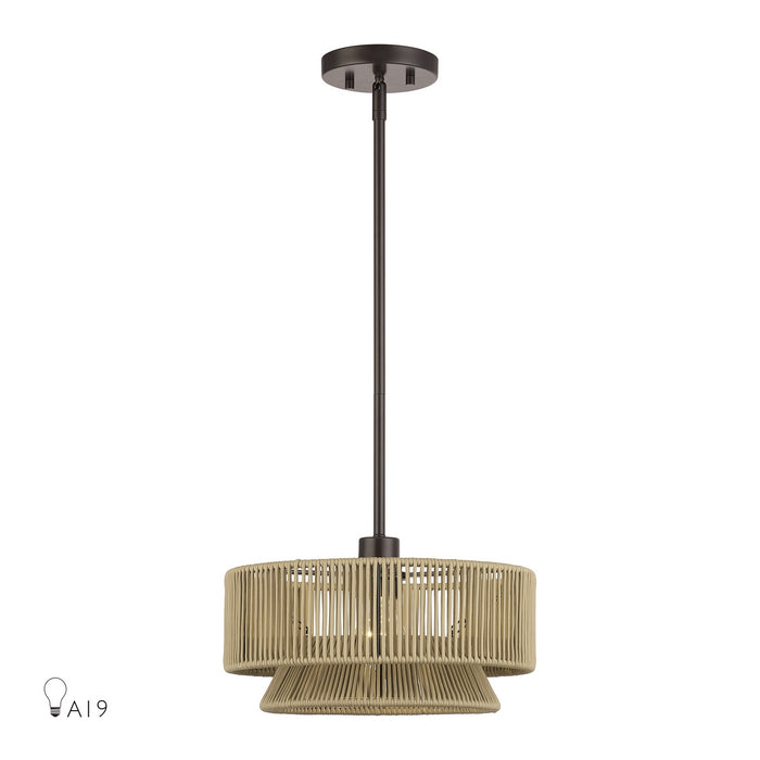 Livex Lighting - 53162-92 - One Light Pendant - Florell - English Bronze