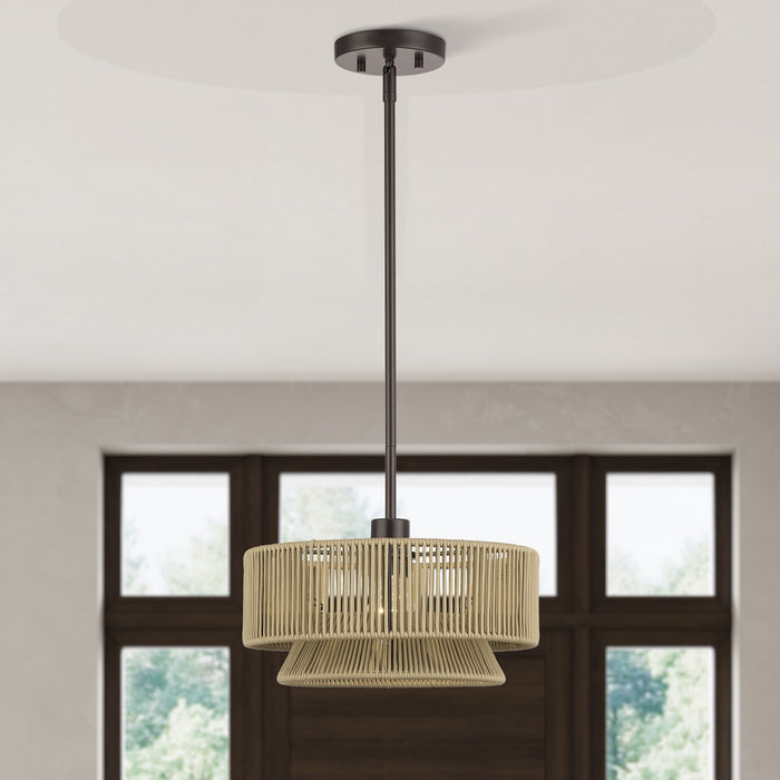Livex Lighting - 53162-92 - One Light Pendant - Florell - English Bronze