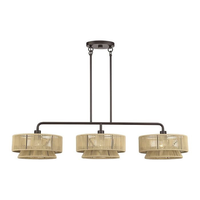 Livex Lighting - 53163-92 - Three Light Linear Chandelier - Florell - English Bronze