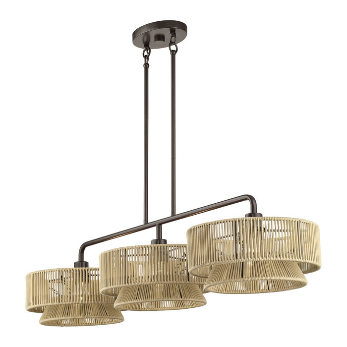 Livex Lighting - 53163-92 - Three Light Linear Chandelier - Florell - English Bronze