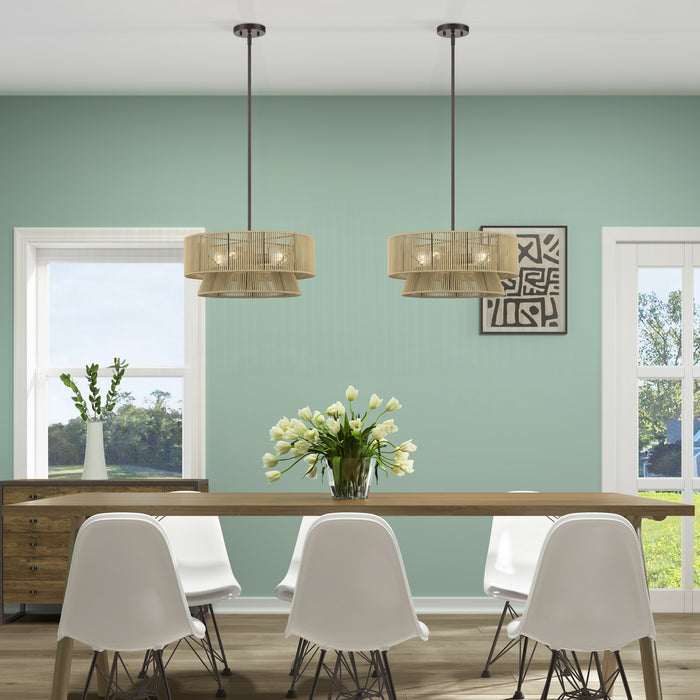 Livex Lighting - 53164-92 - Four Light Chandelier - Florell - English Bronze