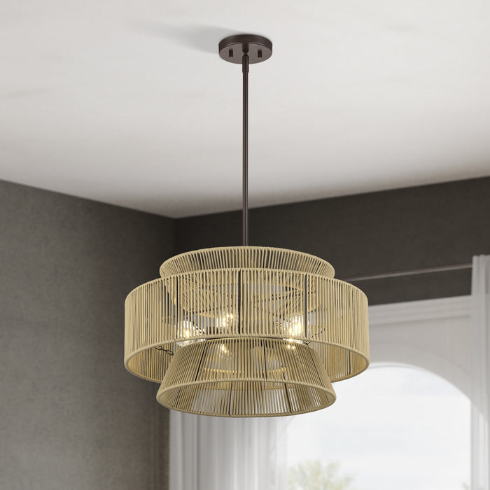 Livex Lighting - 53165-92 - Five Light Chandelier - Florell - English Bronze