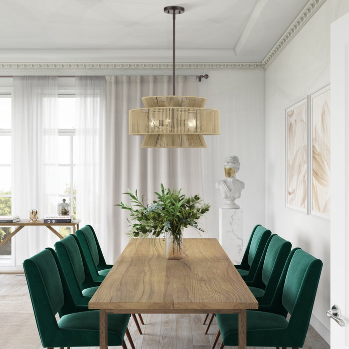 Livex Lighting - 53165-92 - Five Light Chandelier - Florell - English Bronze