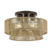 Livex Lighting - 53166-92 - Three Light Semi-Flush Mount - Florell - English Bronze