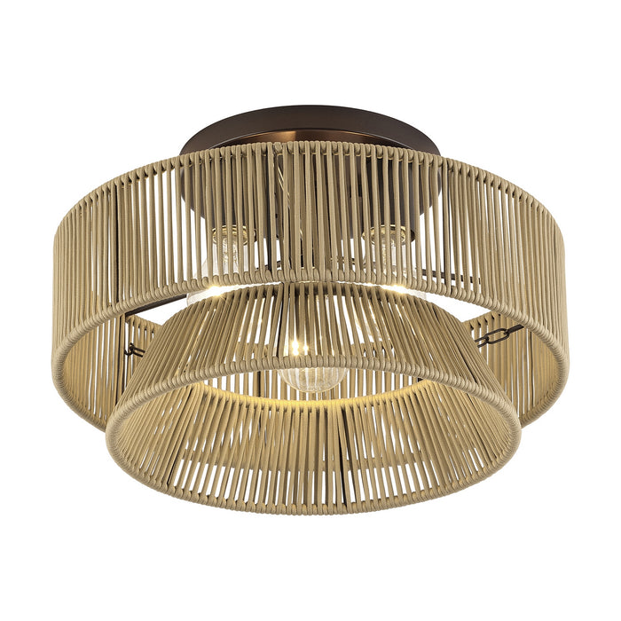 Livex Lighting - 53166-92 - Three Light Semi-Flush Mount - Florell - English Bronze
